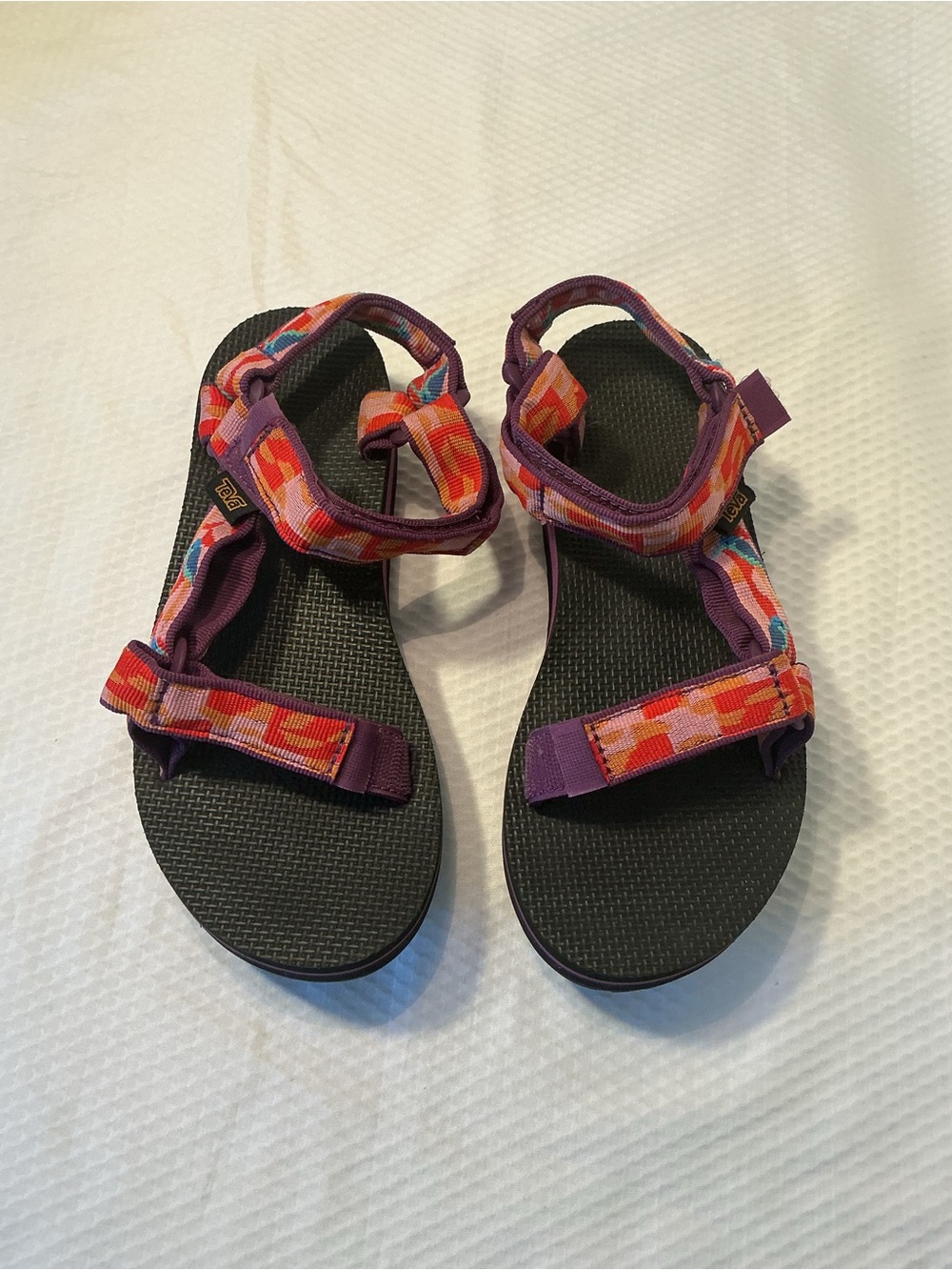 Purple Multicolor Strap Sandals